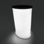 LED Textil Werbetheke Oval inkl. individuellem Druck und Aufbewahrungstasche