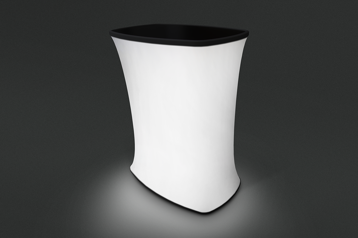 Werbetheke LED Textil quadratisch inkl. individuellem Druck und Aufbewahrungstasche