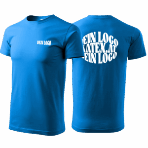 Herren Standard T-Shirt in 47 Farben inkl. DTF Veredelung klein Brust, groß Rücken